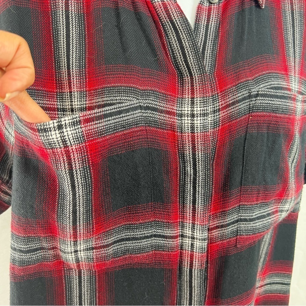 Madewell Courier Shirt Dress M Plaid Pockets Mini - Picture 4 of 14